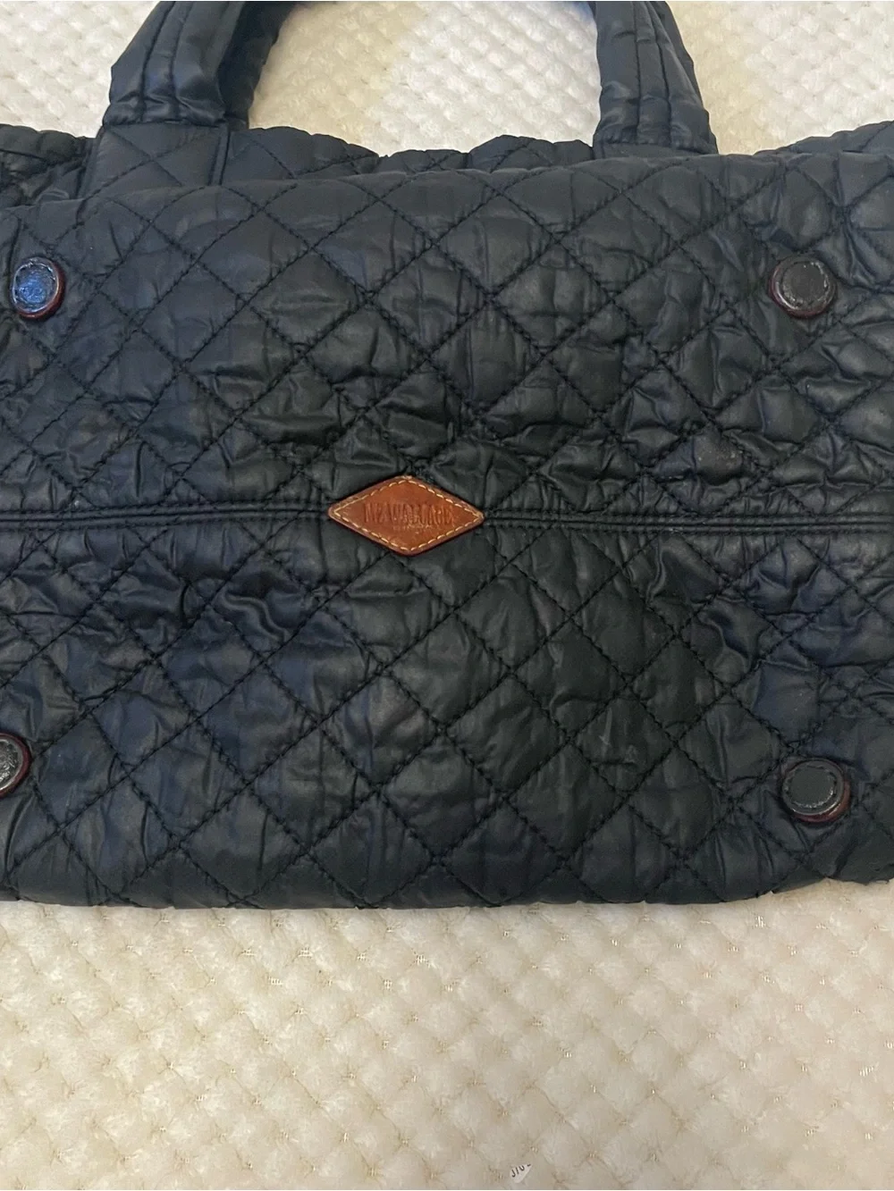 MZ Wallace Metro Quilted Black Tote medium